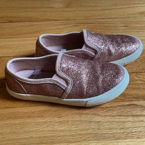 Cat and Jack rose gold slip on shoes size 11